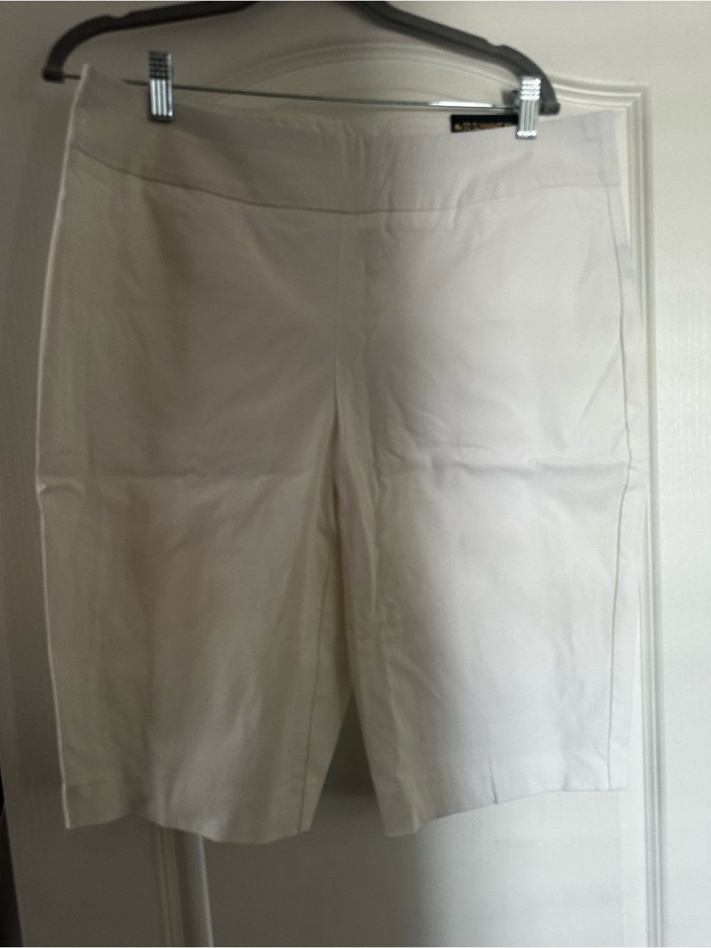 Chico's Cream Stretch Bermuda Shorts